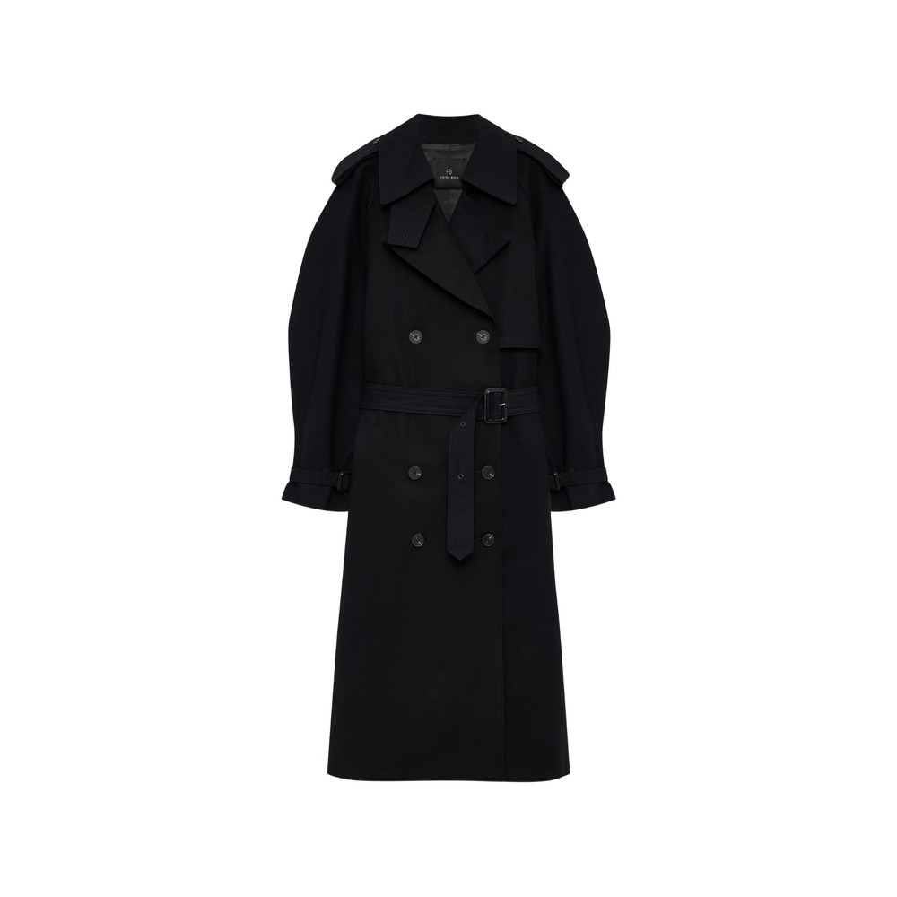 Anine Bing PASCALE MAXI TRENCH - BLACK