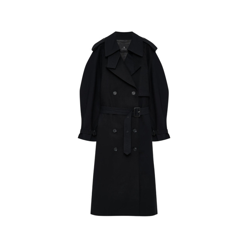 Anine Bing PASCALE MAXI TRENCH - BLACK