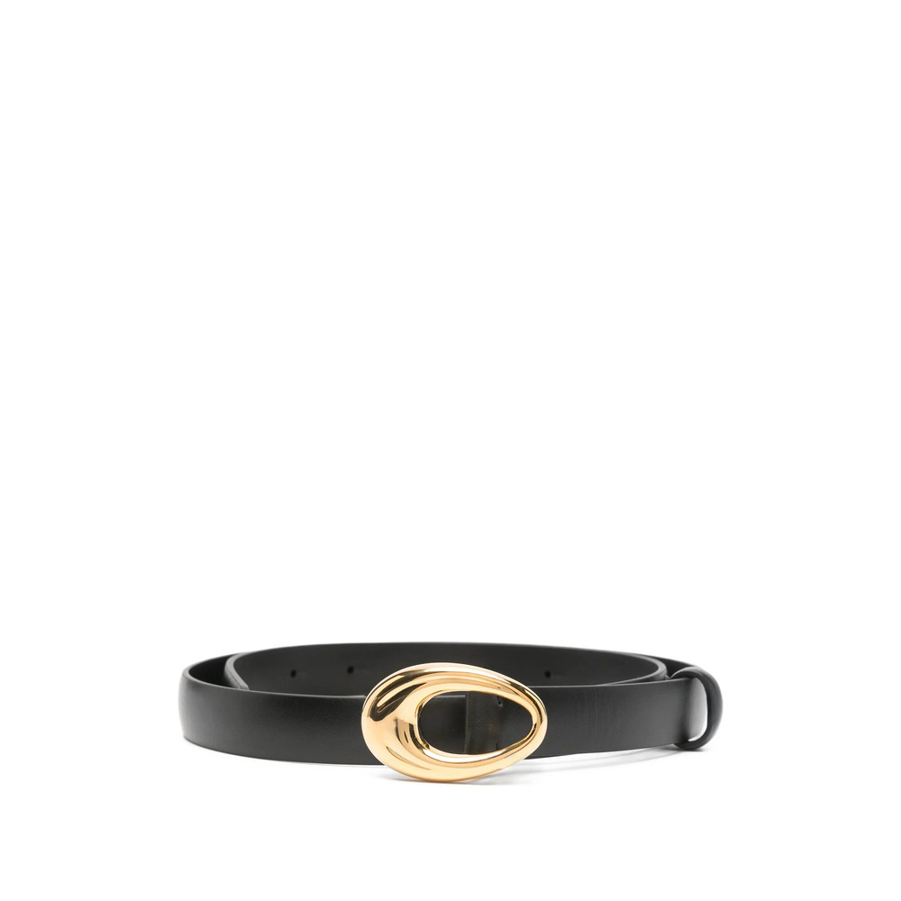Khaite Oval-buckle Leather Belt