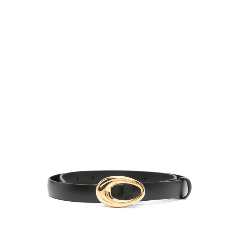 Khaite Oval-buckle Leather Belt