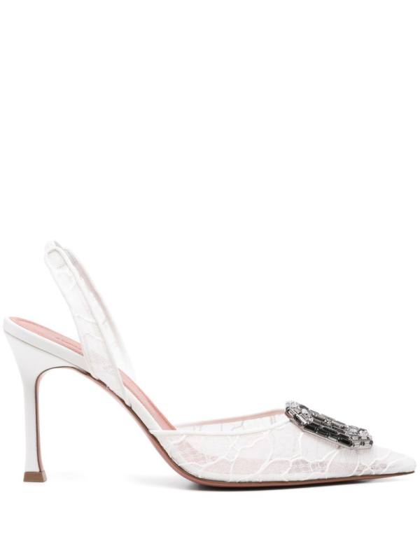 90mm Camelia slingback pumps