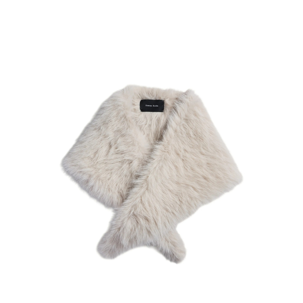 Simone Rocha Embellished Faux-fur Neckerchief