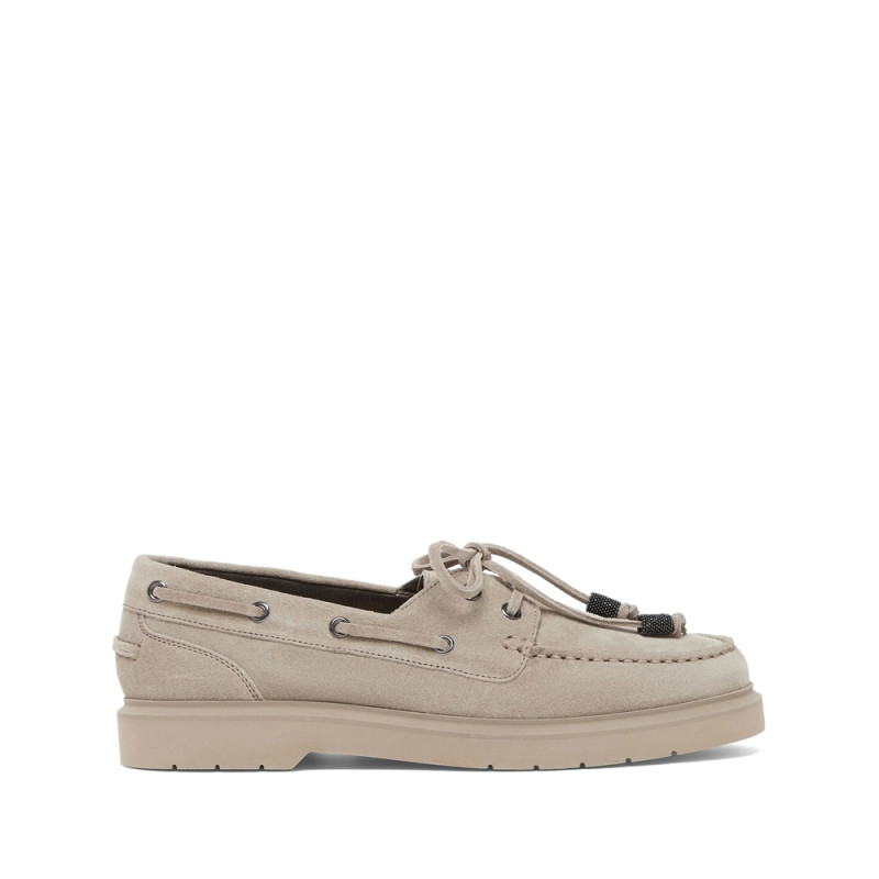 Brunello Cucinelli Monili-chain Boat Shoes