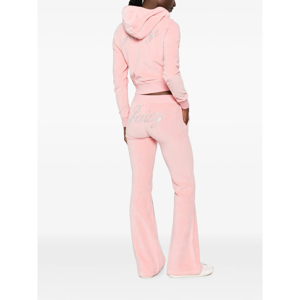 Sporty & Rich X Juicy Couture Logo-embellished Velour Track Pants