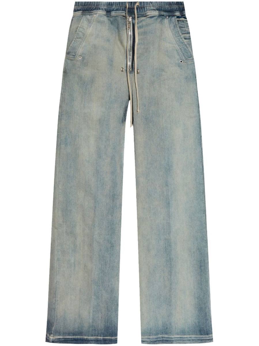 drawstring wide-leg trousers