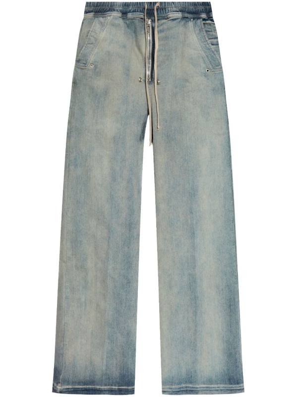 drawstring wide-leg trousers