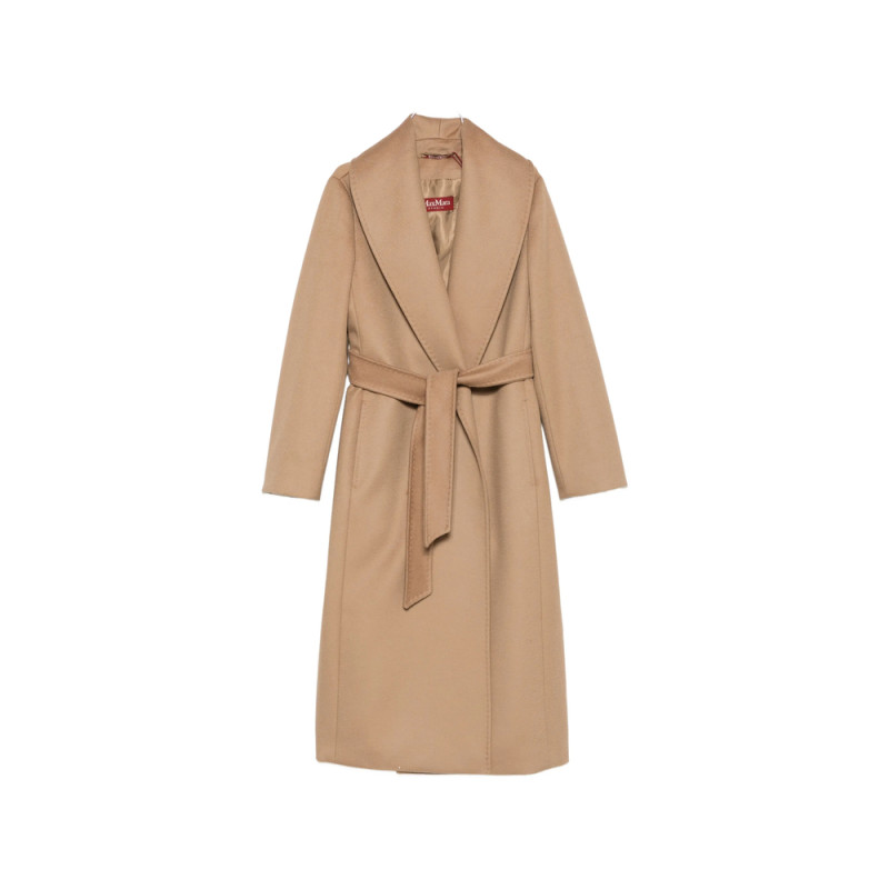 Max Mara Studio Belted Shawl-collar Coat