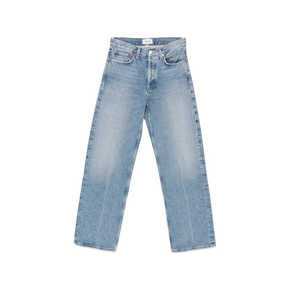 Agolde Pressed-crease Wide-leg Jeans
