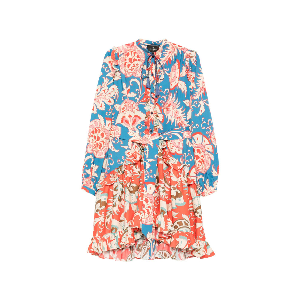 Etro Floral Ruffled Mini Dress