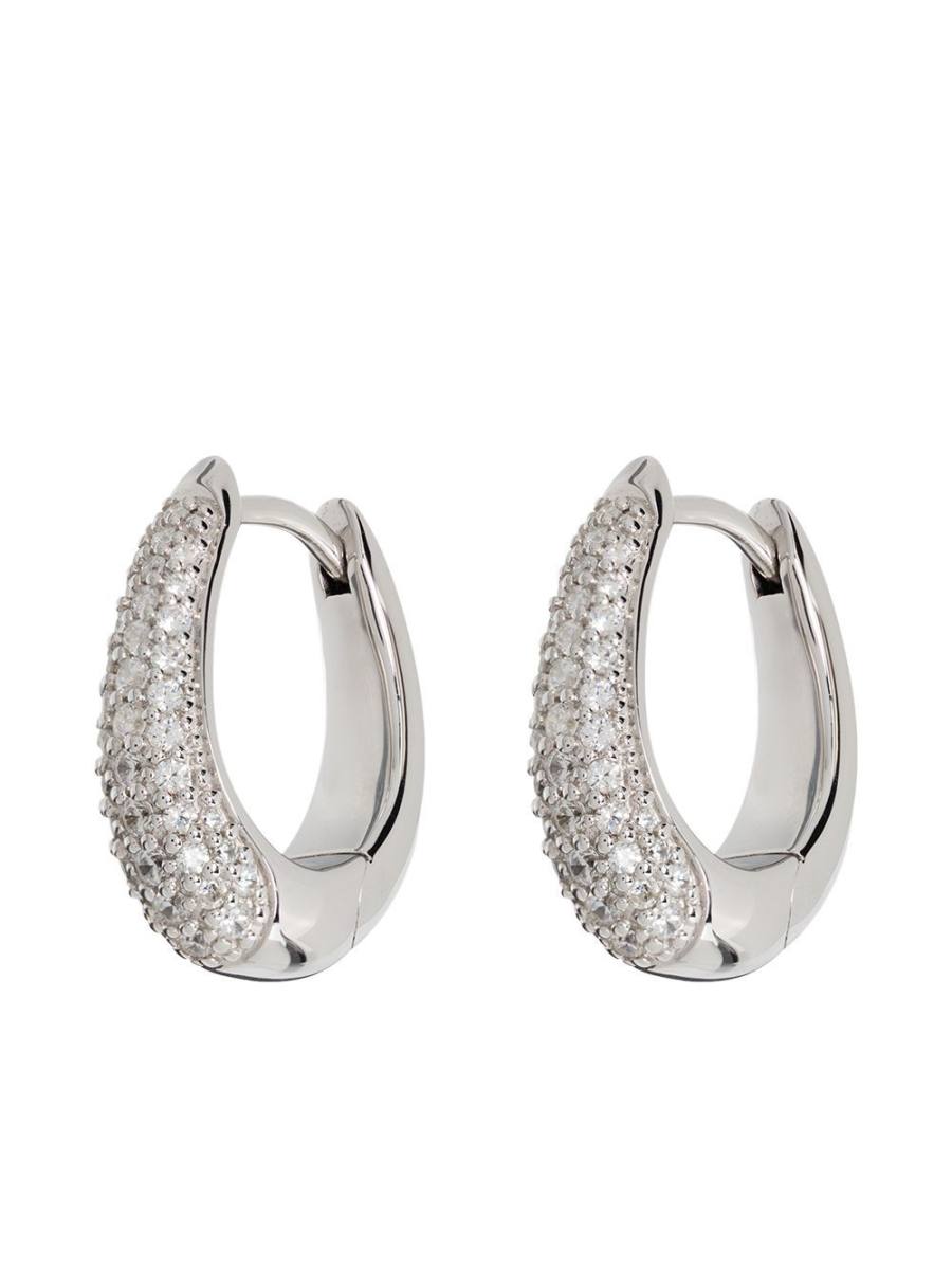 Liz Pave hoop earrings