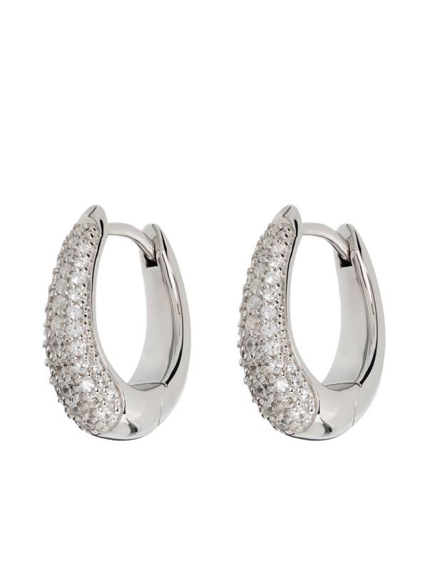 Liz Pave hoop earrings