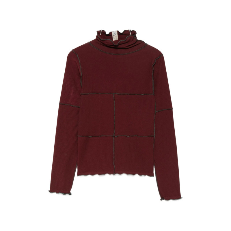 Baserange Exposed-seam Ribbed-knit Top