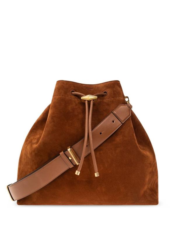 large Cinch suede bucket bag