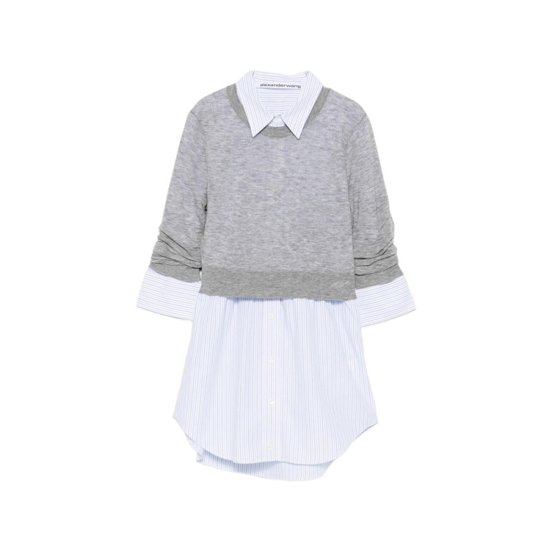 Alexander Wang Layered-design Logo-embroidered Sweater
