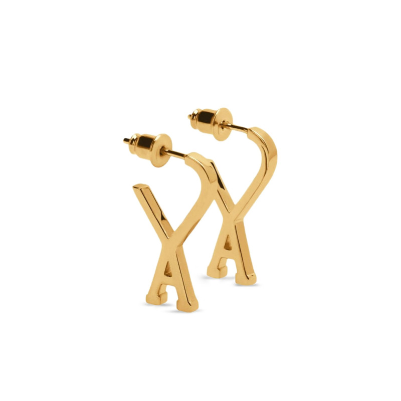 Ami Paris Small Ami De Coeur Hoop Earrings