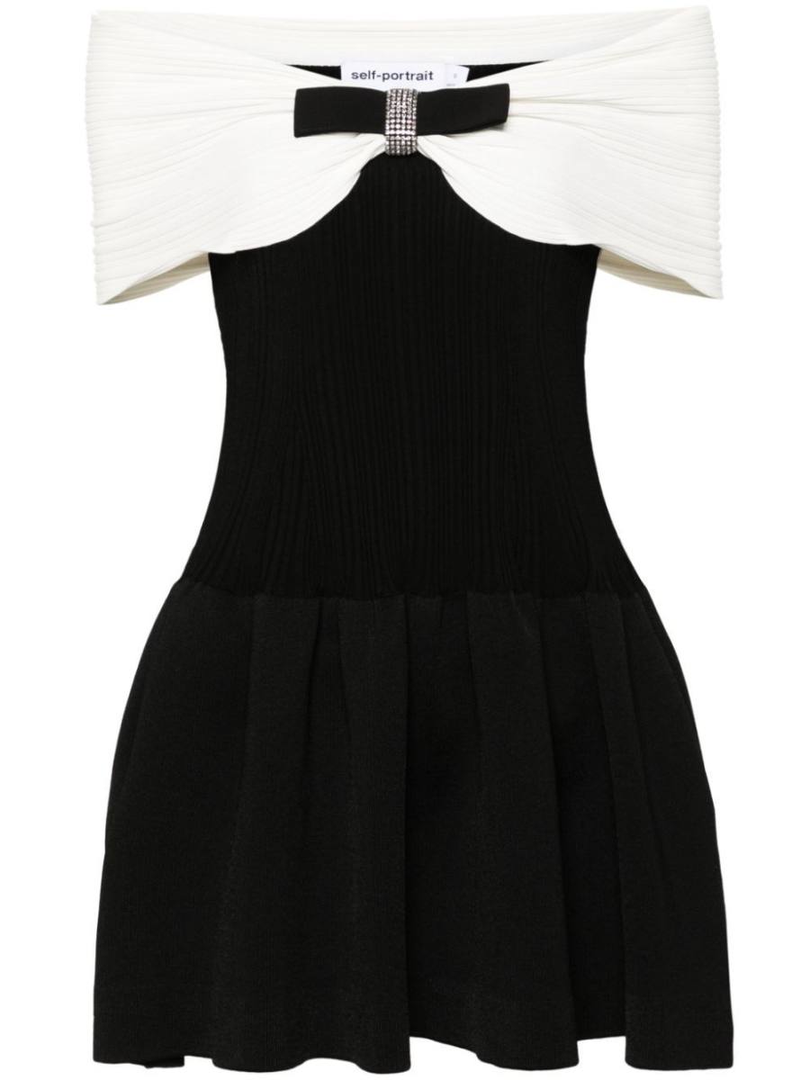 bow-detail mini dress
