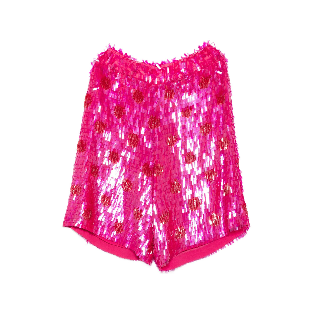 Dries Van Noten Pomy Sequin-embellished Shorts