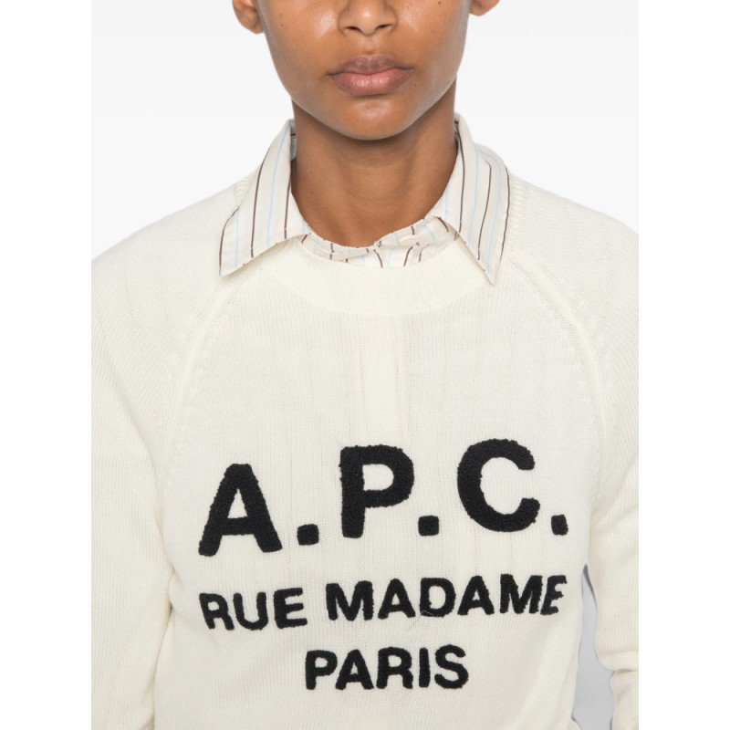 A. p.c. Alissa Logo-print Raglan-sleeve Sweater