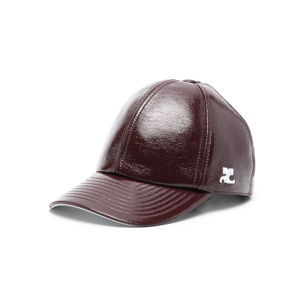 Courrèges Logo-embroidered Patent Cap