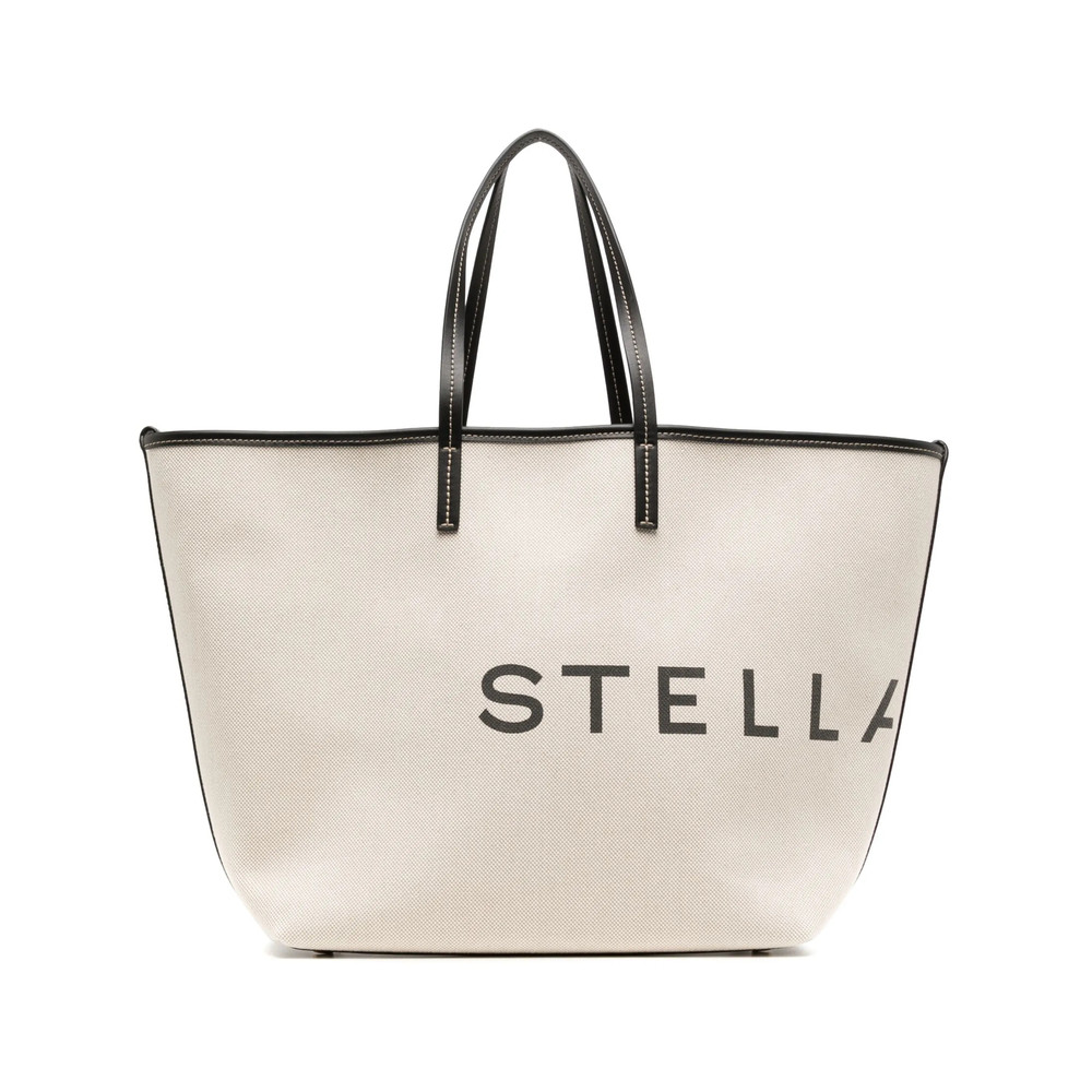 Stella Mccartney Logo-print Cotton Tote Bag