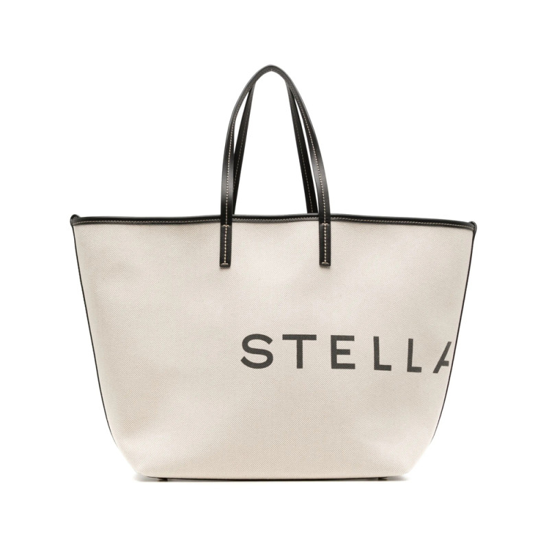 Stella Mccartney Logo-print Cotton Tote Bag