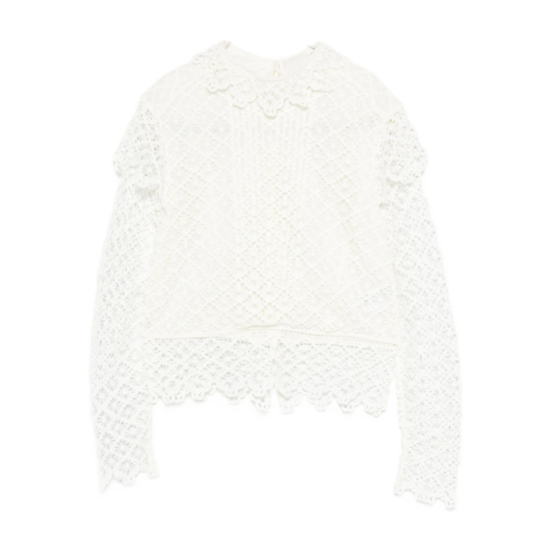 Isabel Marant Lace-pattern Long-sleeve Top
