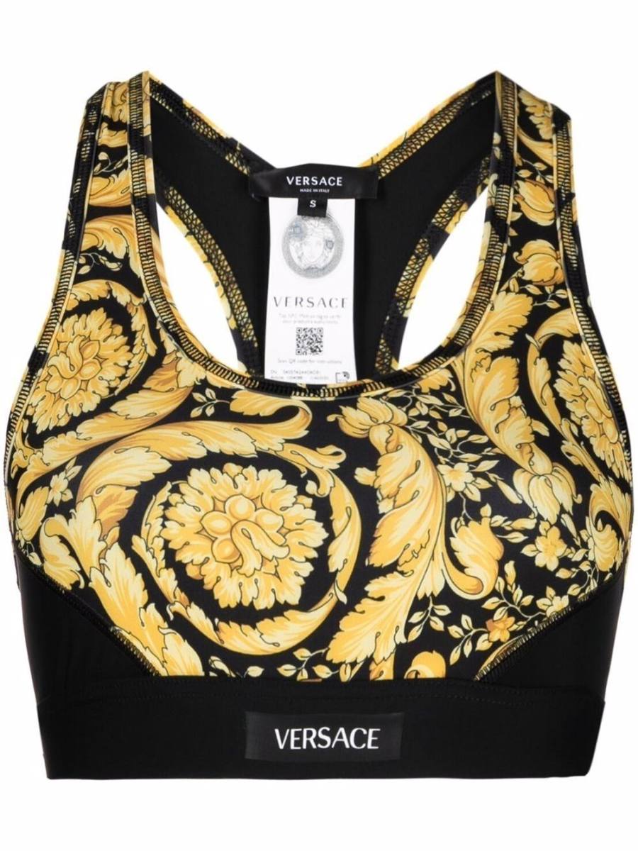Barocco print sports bra