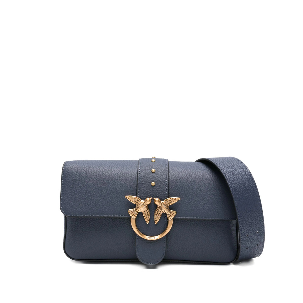 Pinko Love Birds Leather Satchel