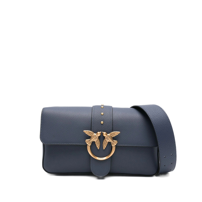 Pinko Love Birds Leather Satchel