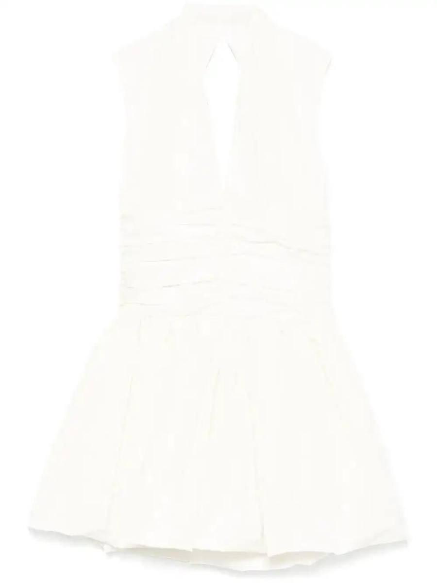 open-back bubble mini dress