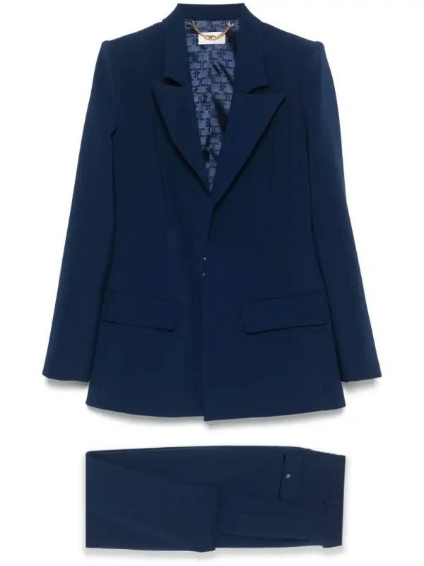 logo-detailed crepe suit