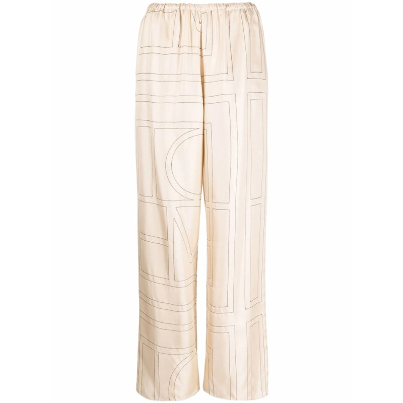 Toteme Monogram Silk Pyjama Trousers