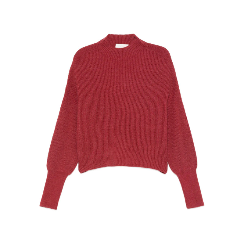 Closed High-neck Ribbed Jumper