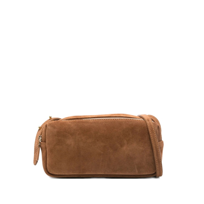Elleme Mini Trousse Suede Double-zip Shoulder Bag