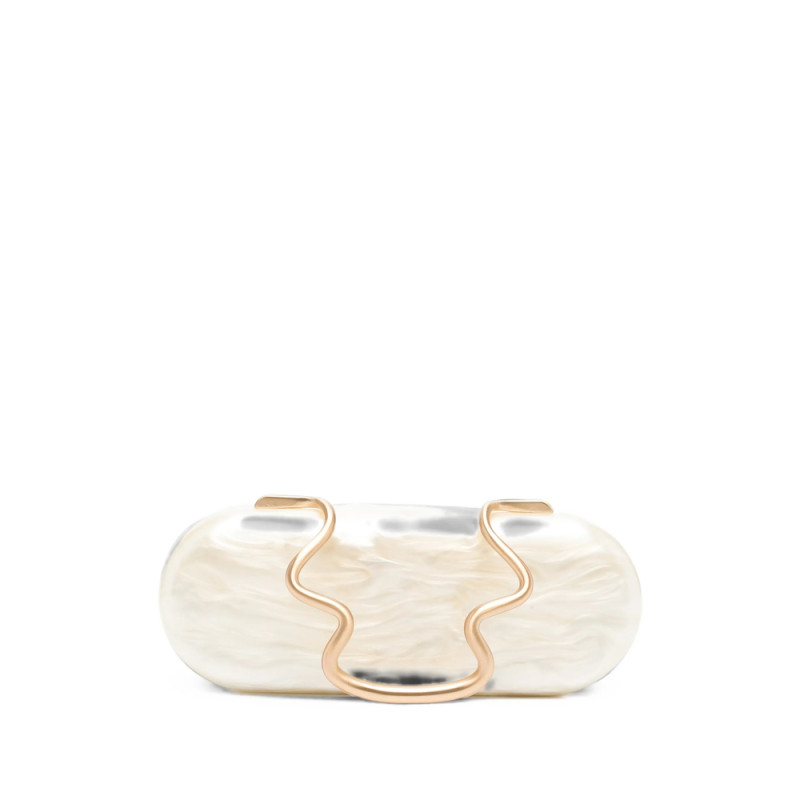 Cult Gaia Ilaria Marbled-effect Sculptural Clutch Bag