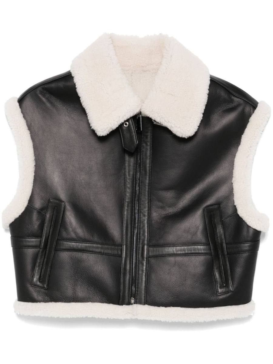 leather gilet