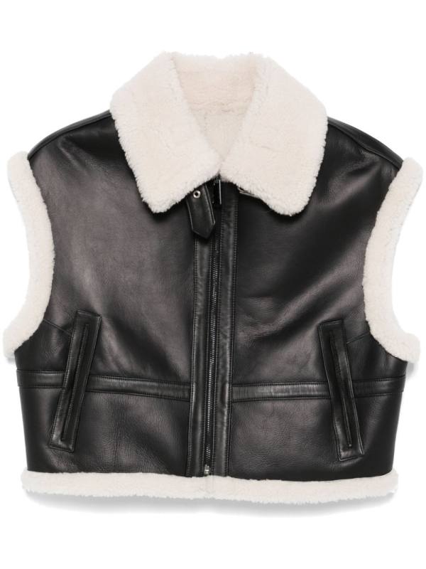 leather gilet