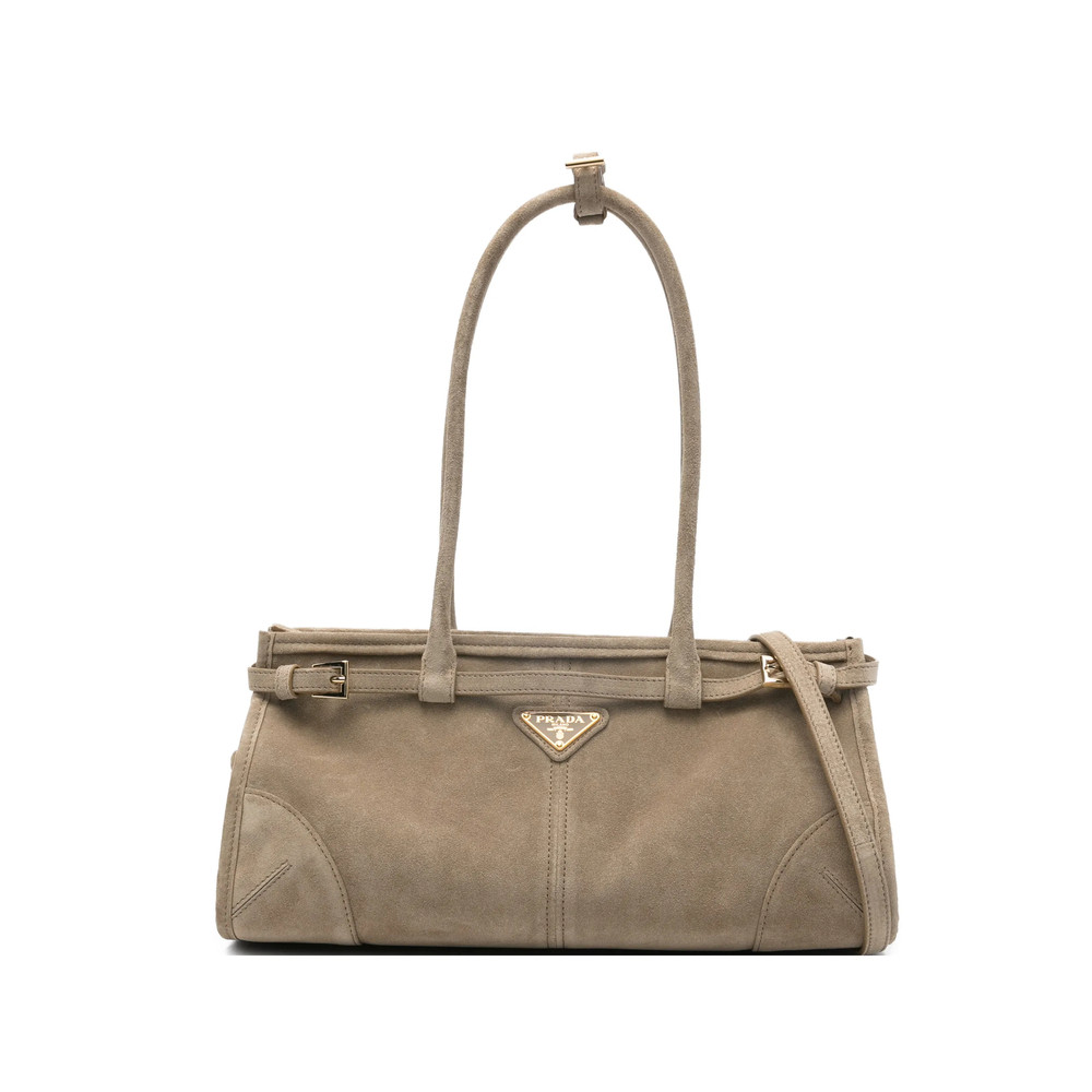 Prada Medium Bonnie Suede Tote Bag