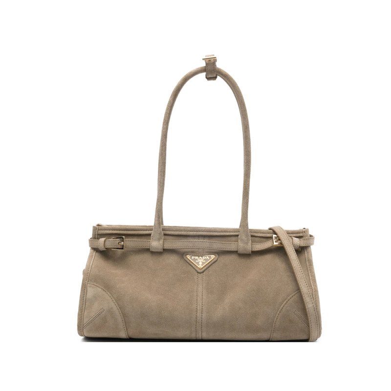 Prada Medium Bonnie Suede Tote Bag