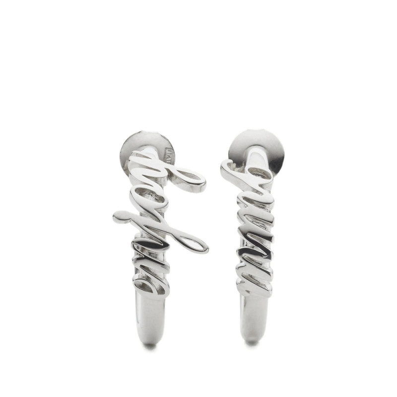 Mm6 Maison Margiela Lettering Hoop Earrings