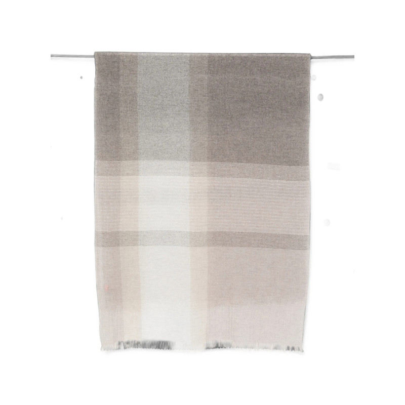 D'aniello Egina Check-pattern Fringed Scarf