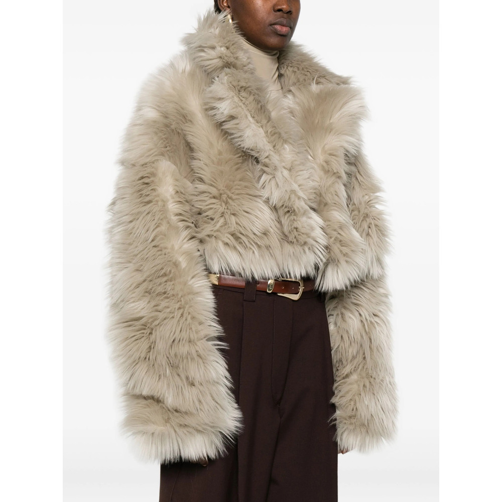 Thelatest Cropped Faux-fur Jacket