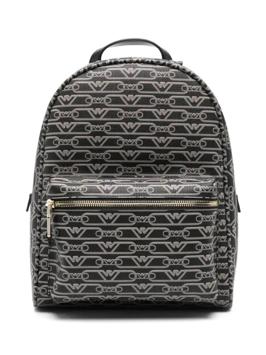 logo-print backpack