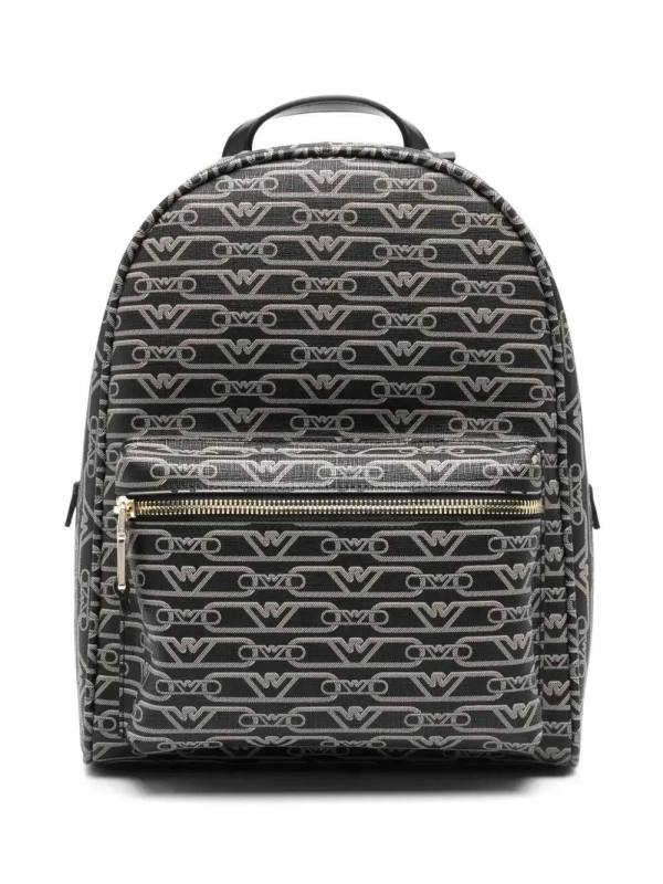 logo-print backpack
