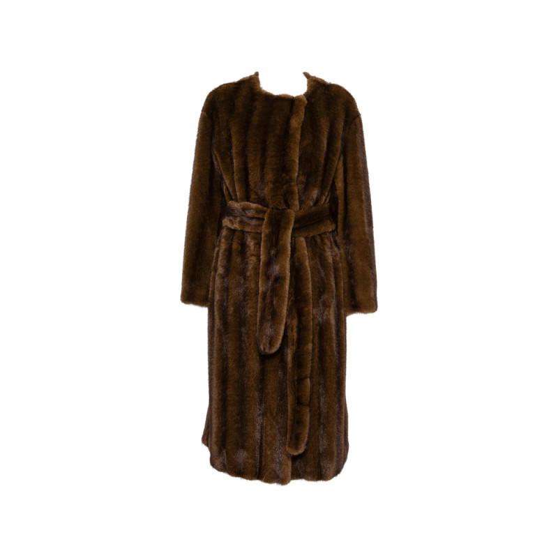 Stand Miranda Belted Faux-fur Coat