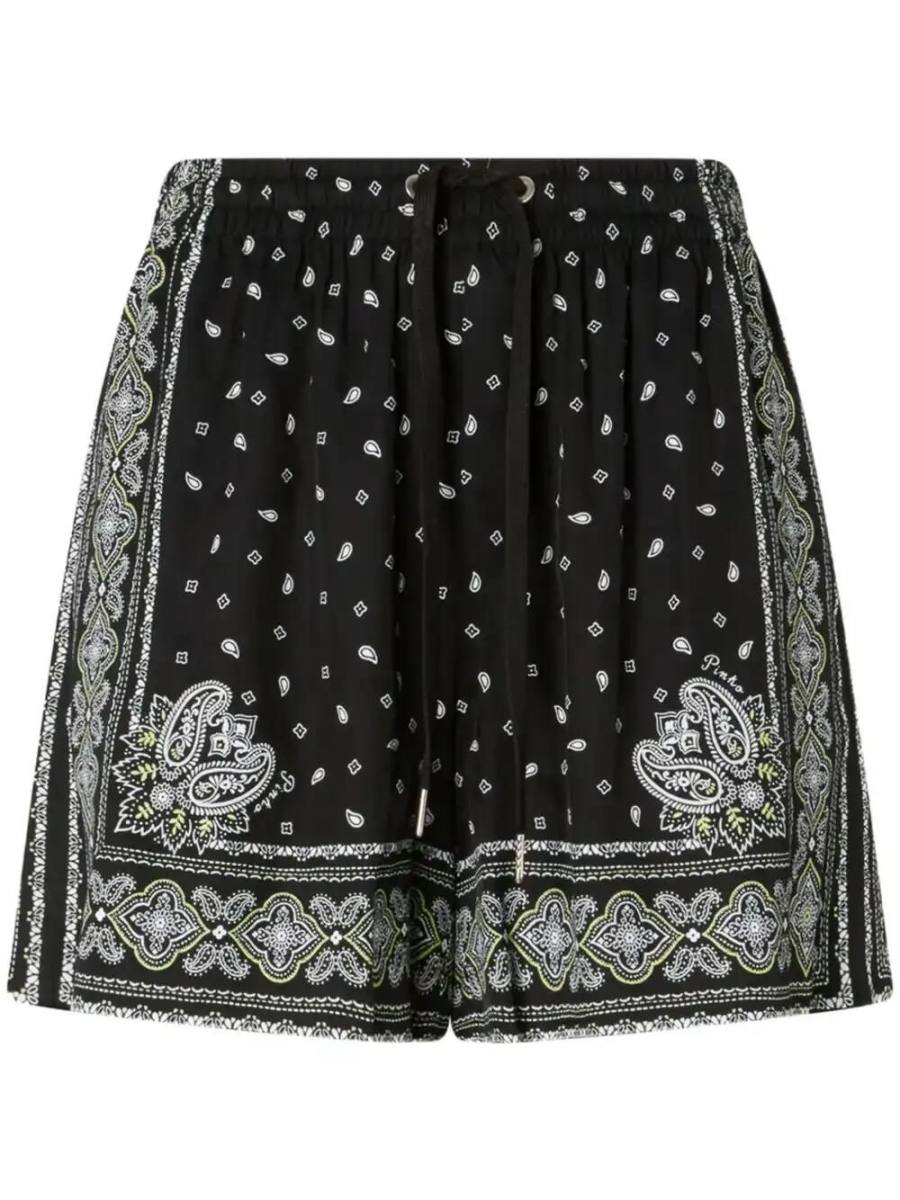 paisley-print shorts