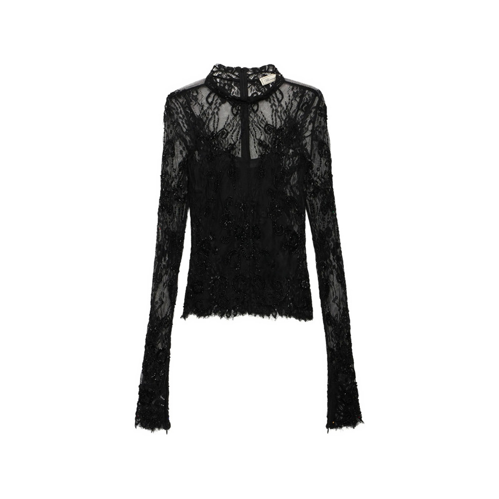 Blumarine Embroidered Lace Sweater