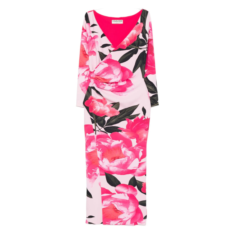 Chiara Boni Floral-print Wrap Midi Dress