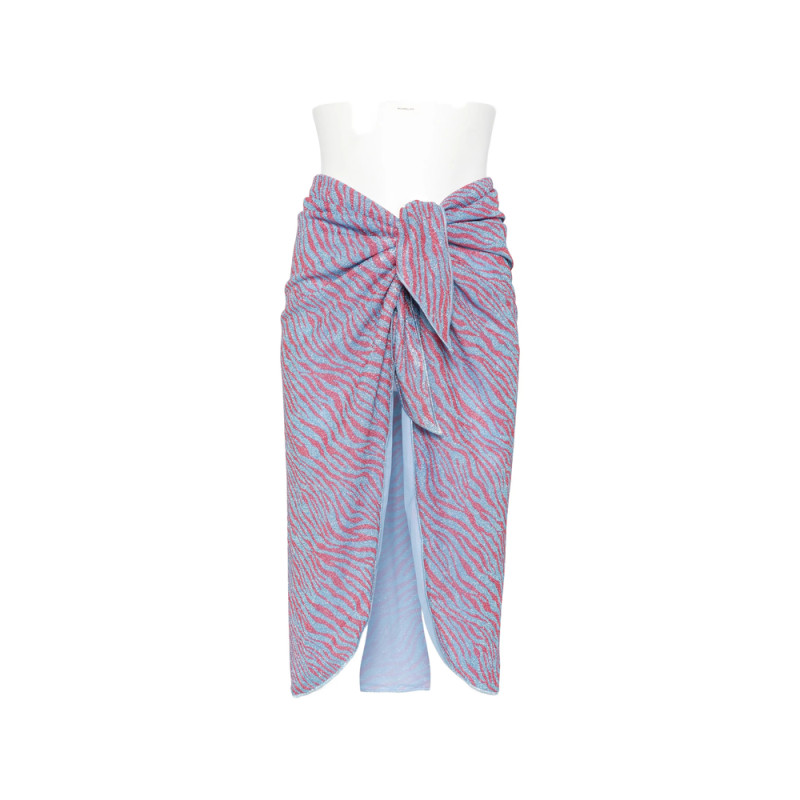 Oséree Animalier-print Lurex Pareo