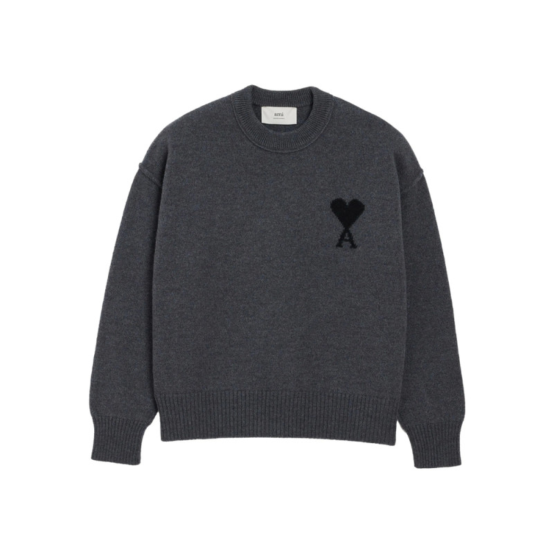 Ami Paris Ami De Coeur Crew-neck Wool Sweater